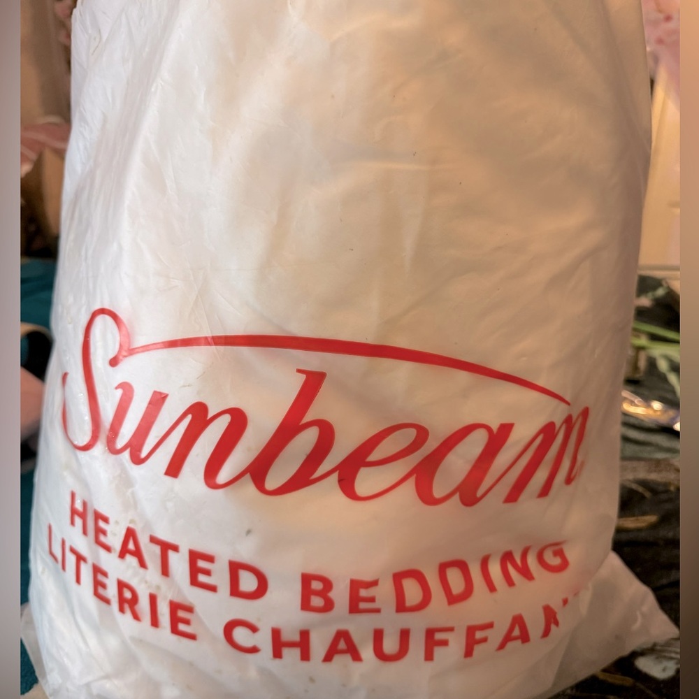 Never used sunbeam mattress heated protector/ blanket